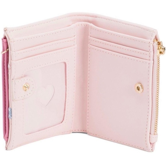 BETSEY JOHNSON PINK GUMMY BEAR WALLET CARD CASE WRISTLET GOLD-TONE CHAIN NEW - Picture 2 of 5